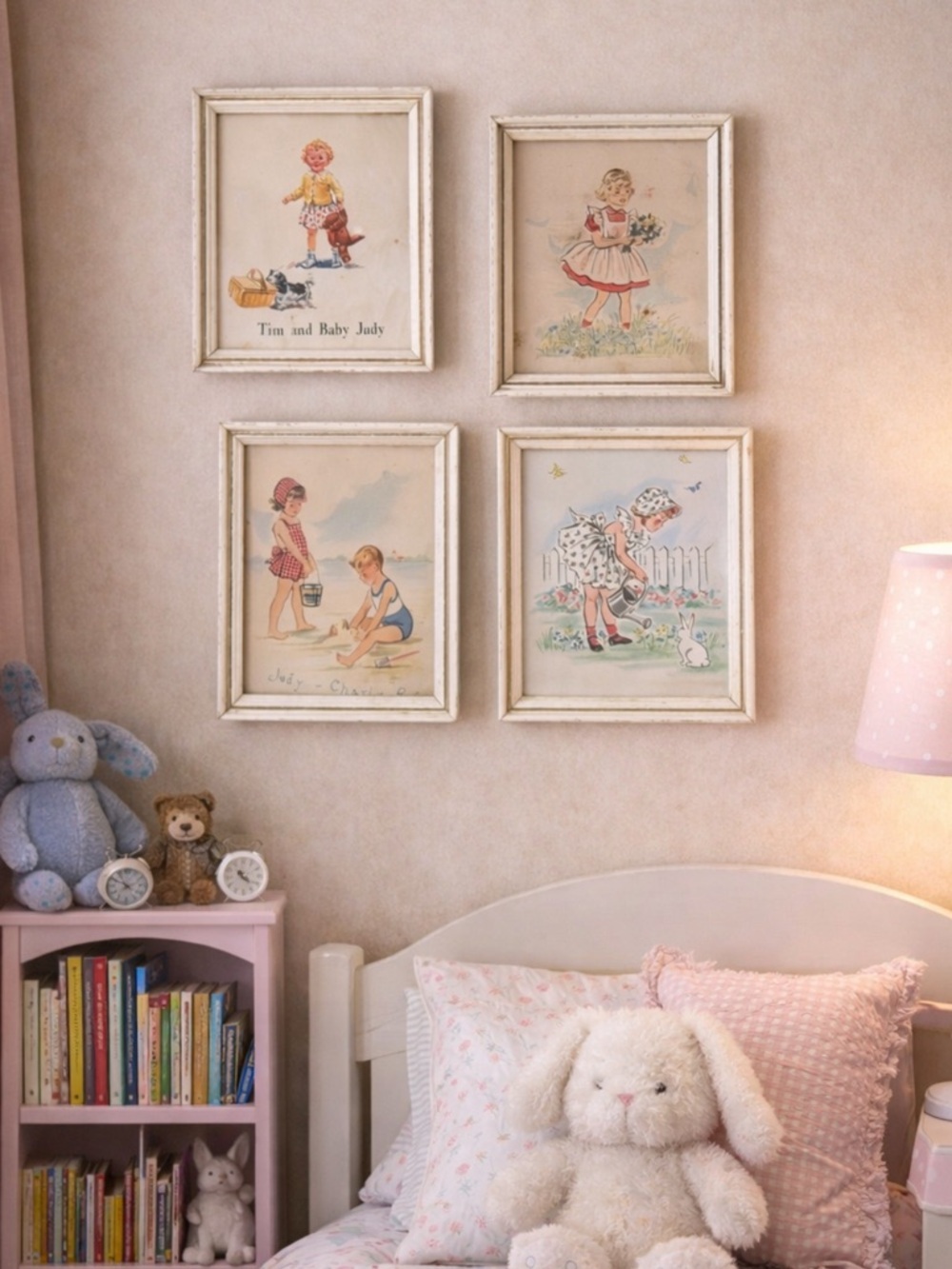 Circa 1940 Framed Lambert Product Children's Pictures Set of 4